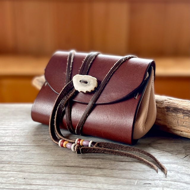 ヴァイキング ウォレット 刻印サービス付［ブラウン×クリーム］Viking Wallet［Brown×Creem］／ 本革 アコーディオン財布 ヴァイキング 北欧 Viking Leather