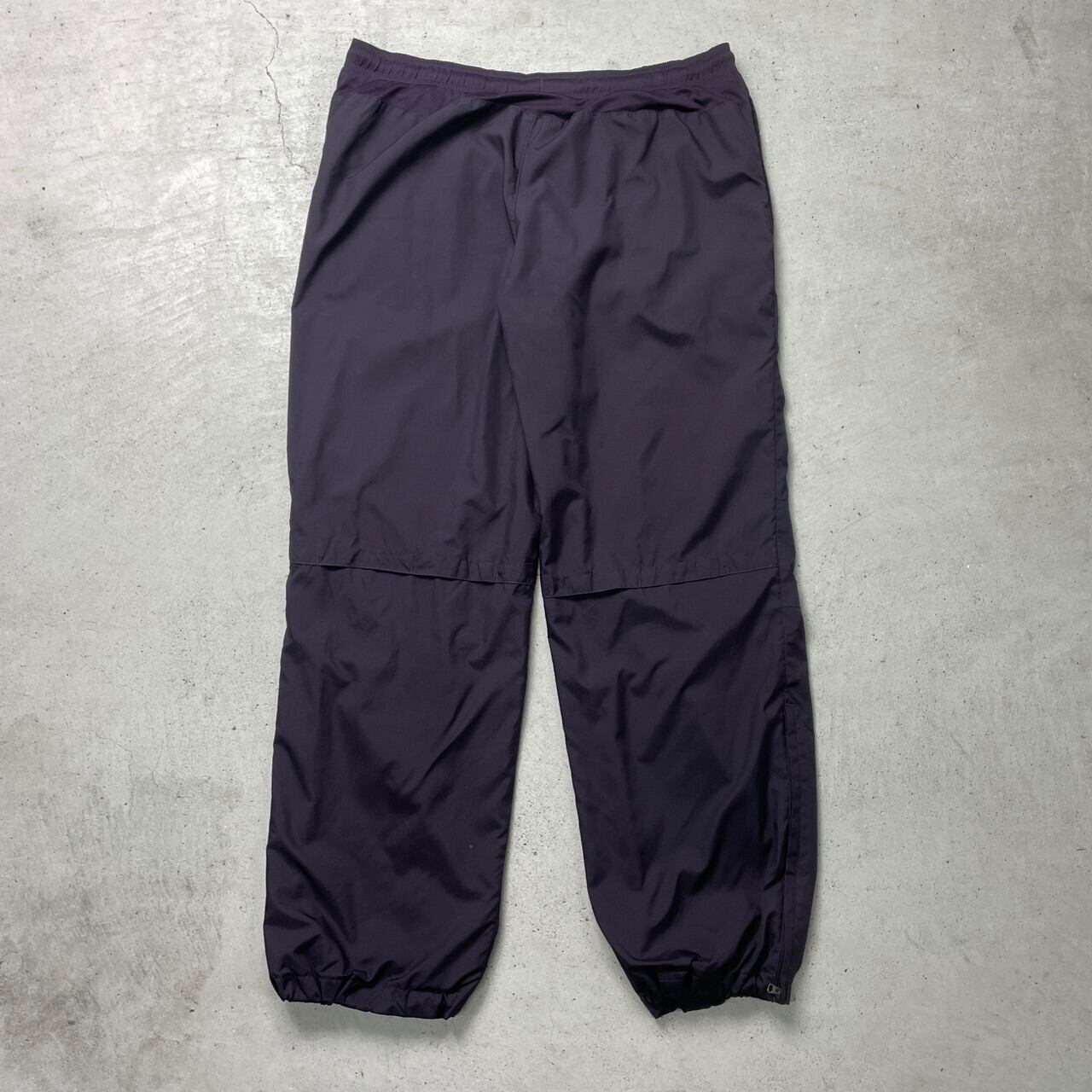 00s NIKE ナイキナイロンパンツアトレティコマドリード黒刺繍古着