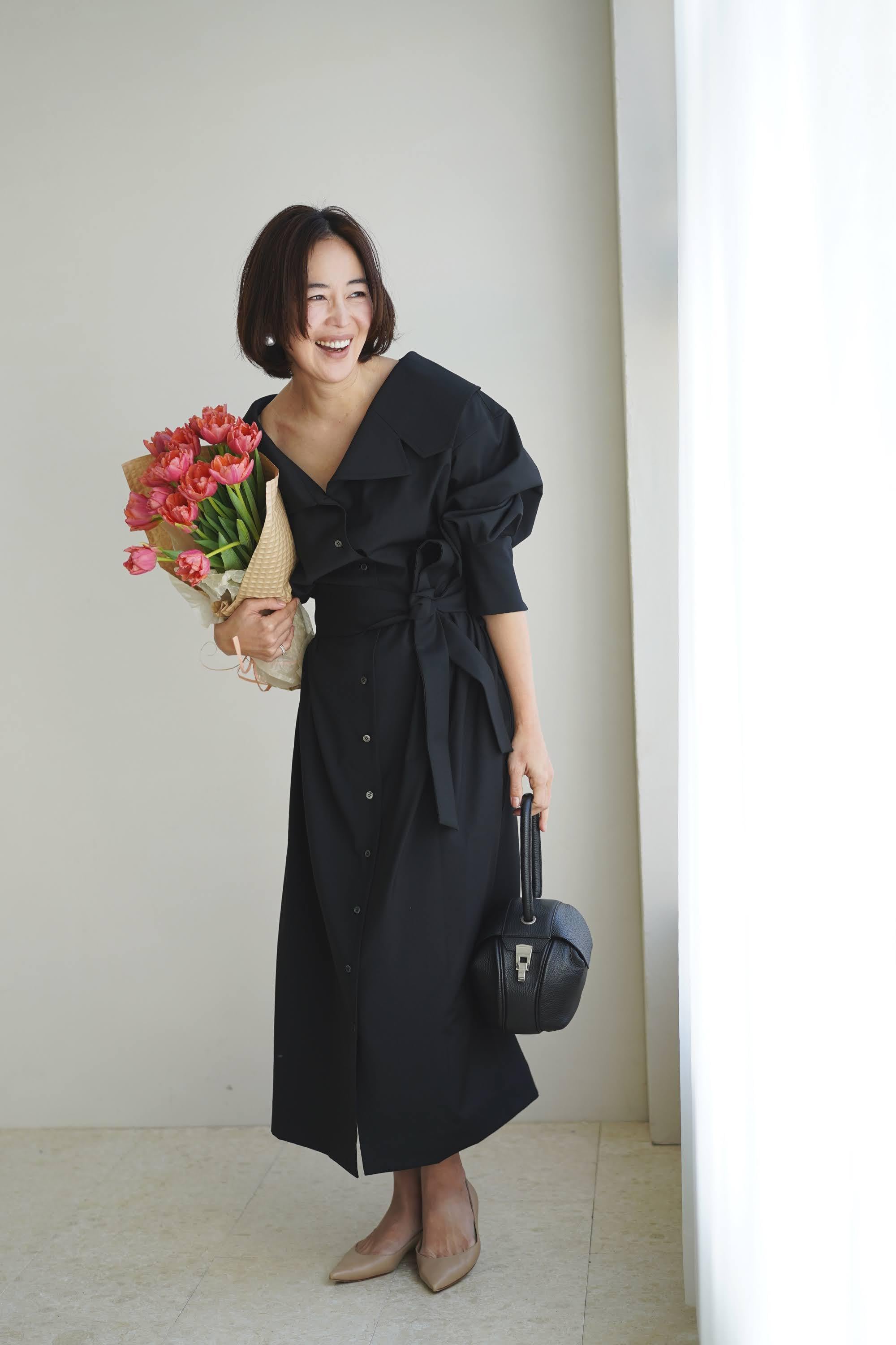 the 9 shop everyday dress ブラック long M EVERYDAY shirts DRESS ブラック | THE9SHOP
