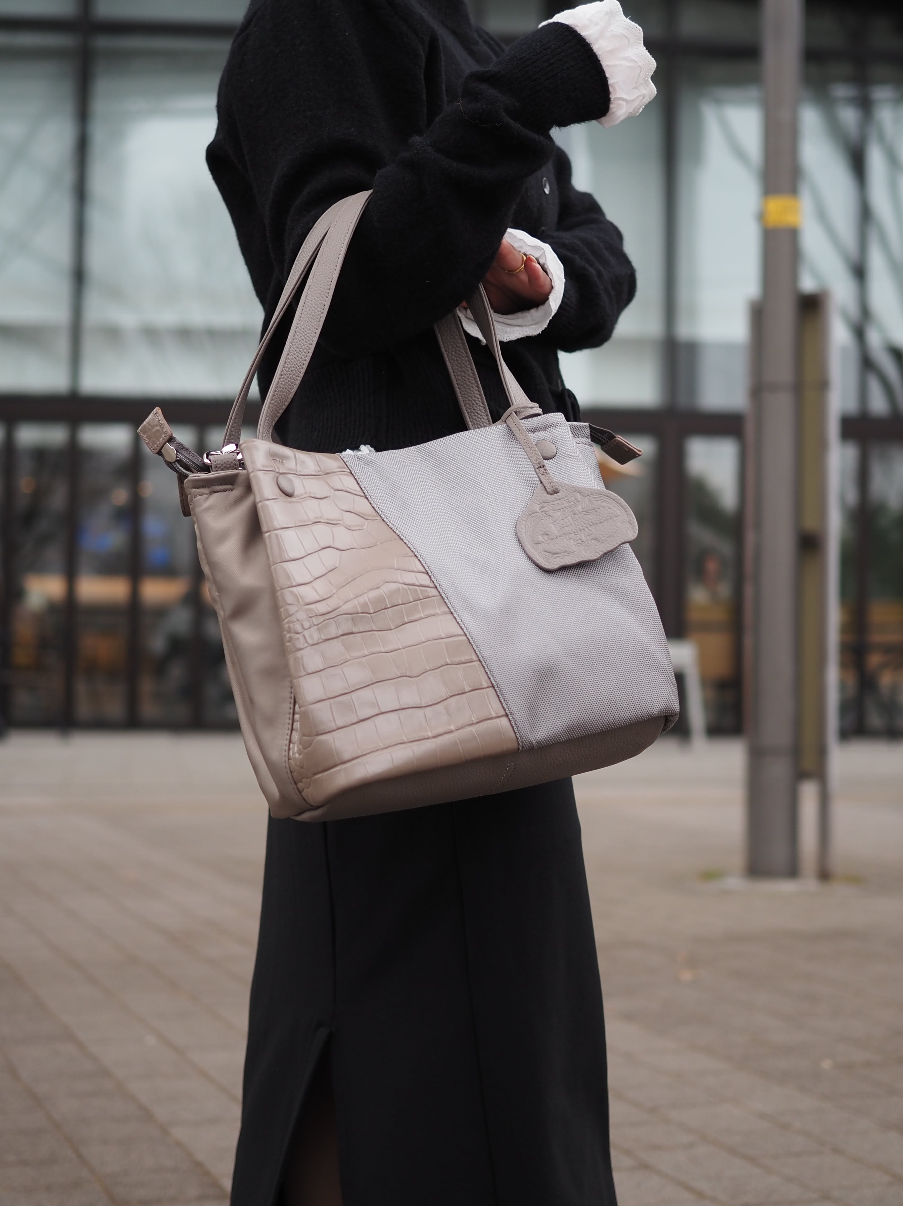 2wayトートバッグAWN-1535N(161661)グレーベージュ