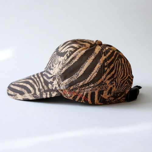 《michirico 2023SS》Real zebra TEX cap / dark mocha