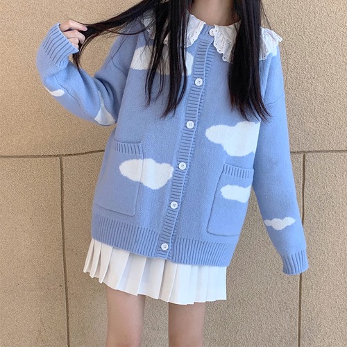 ✞ ジャカードニットカーディガンセーター ジャケット ロング スウィート ✞ゴスロリ SM ミリ 甘ロリ クラロリ 和ロリ エレガント 黒ロリ 姫ロリ 華ロリ BB-BB89142498580