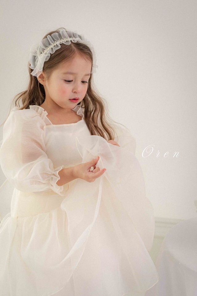 ※お洋服と同梱限定※【1/27〆予約】<OREN> Shiny organza hair band