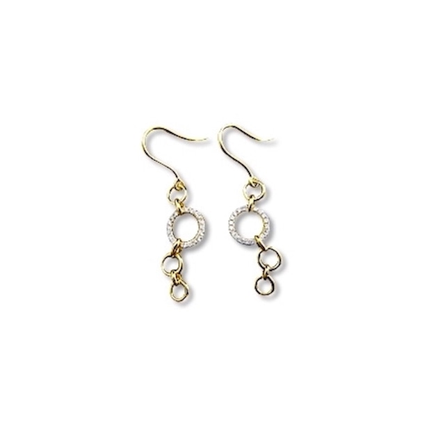 jewelG <Hoop> ダイヤモンド ピアス K18/ダイヤモンド