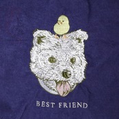 Jubilee 犬デザイン刺繡コーデュロイトートバッグ ネイビー