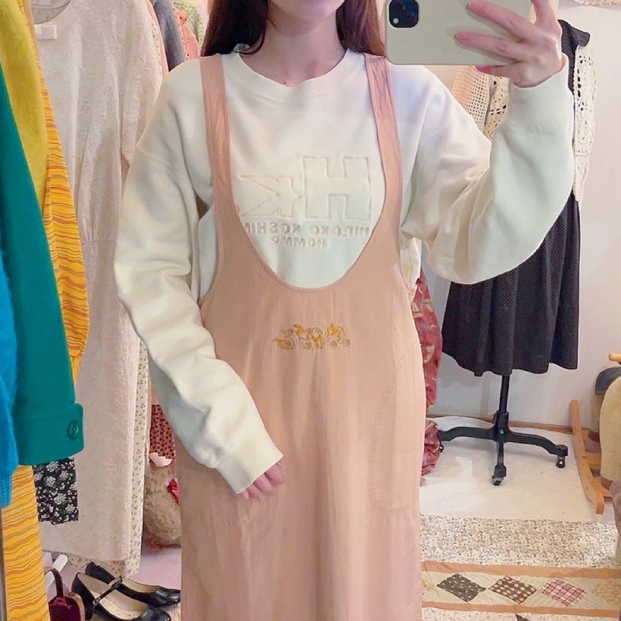 INGEBORG / pale pink round jumper skirt