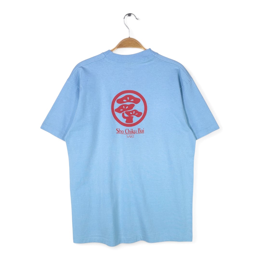 ★ (タイムセール)即日発送・早い者勝ち.新しいGSDビンテージ 80s タカラケーブルカー 松竹梅 ヴィンテージTシャツ 企業系 日本酒