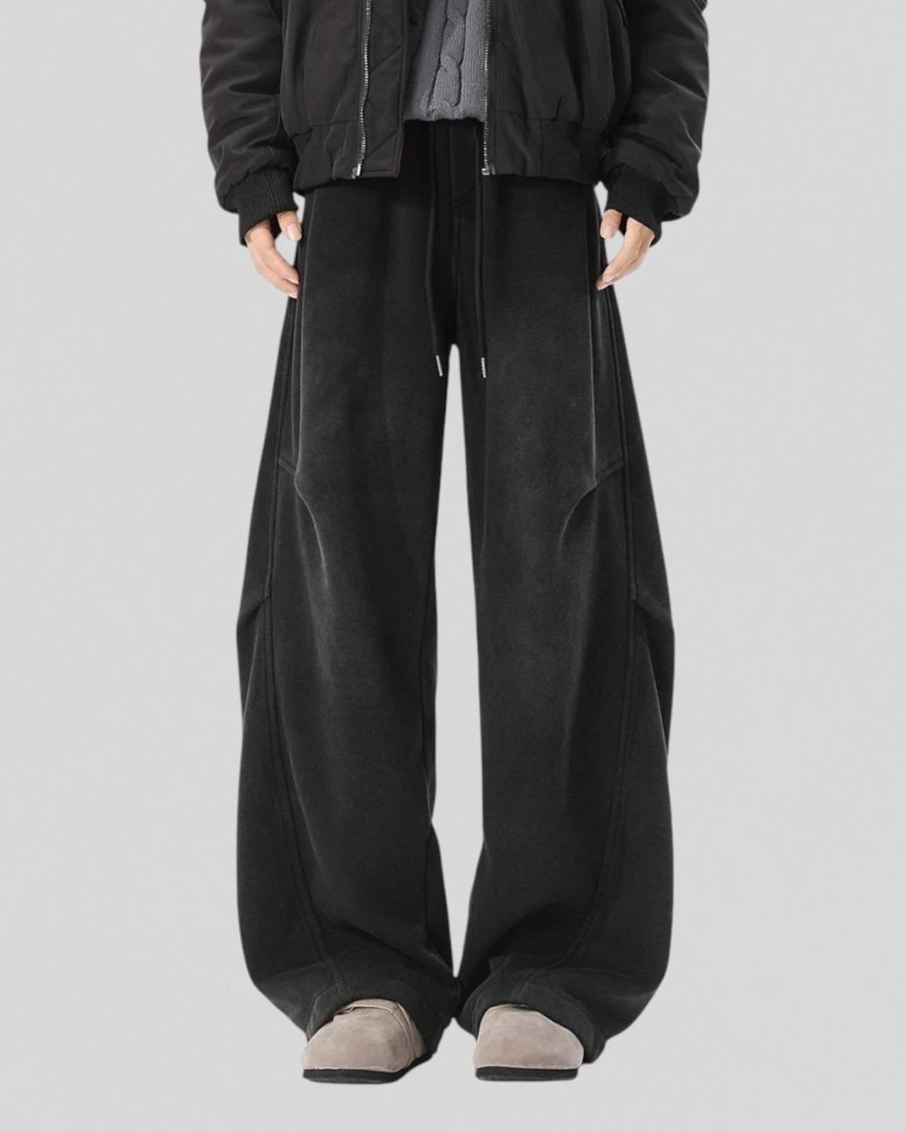 Heavy Washed Wide Pants（95％/40％）