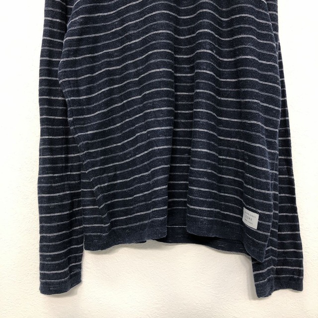 JACK&JONES ボーダー ニット XL ネイビー ジャックアンドジョーンズ ビッグサイズ セーター 古着卸 アメリカ仕入 a503