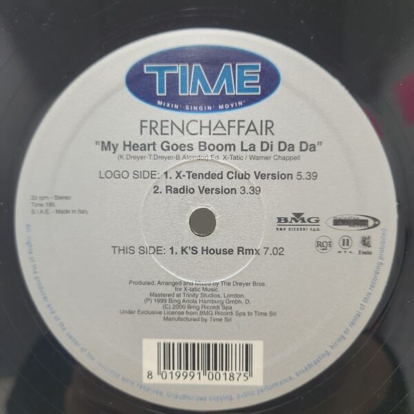 French Affair / My Heart Goes Boom (La Di Da Da) [TIME 195] - 画像3