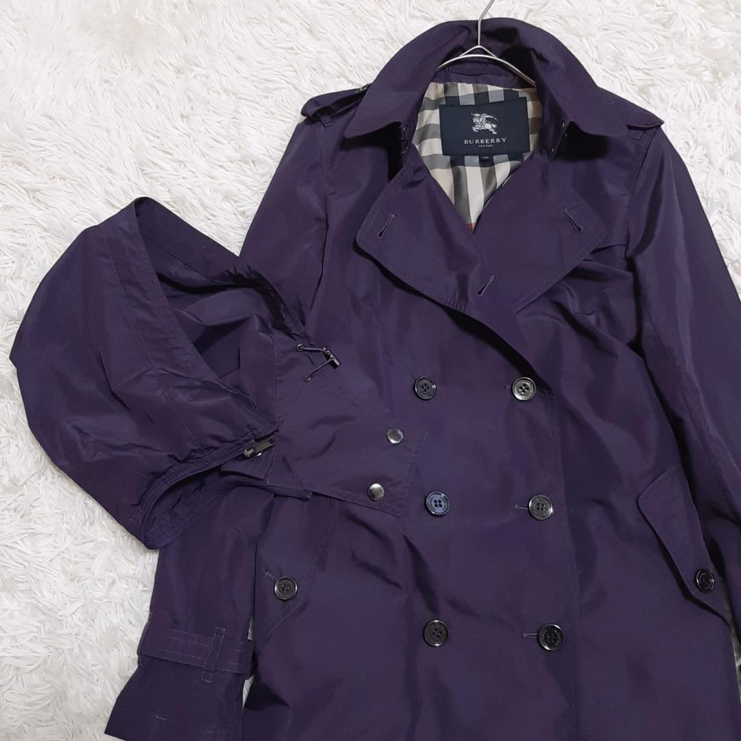 BURBERRY パープル トレンチコート 38