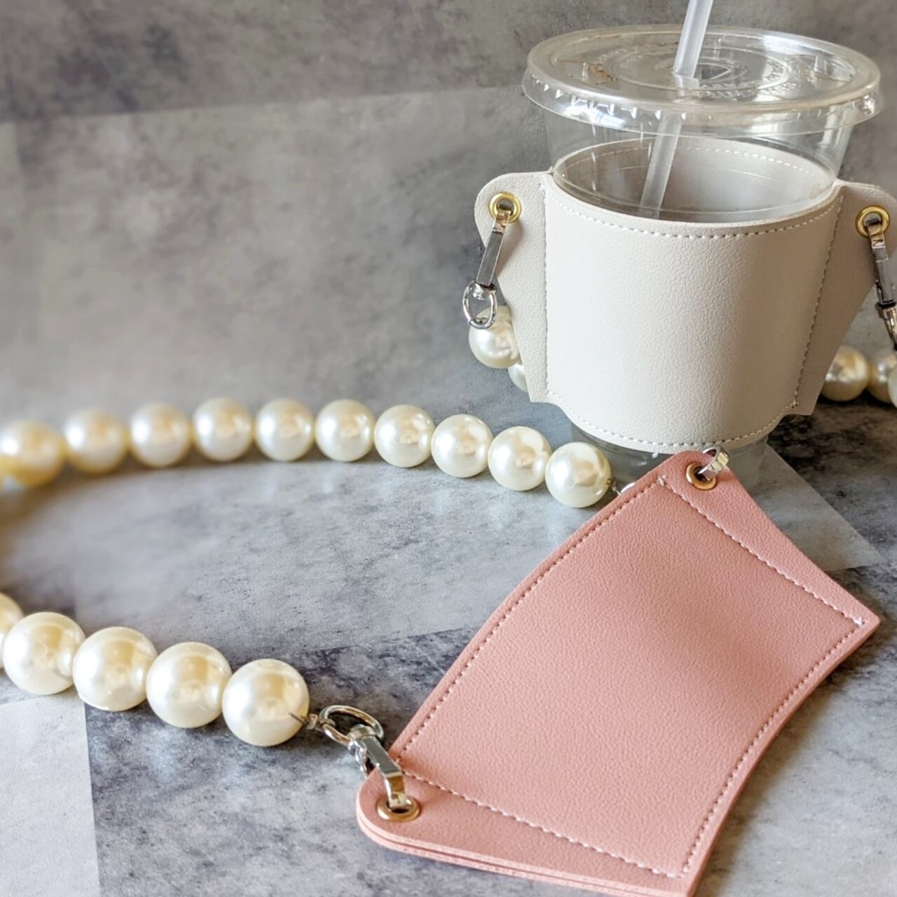 pearl chain drink holder / パール チェーン ドリンク ホルダー