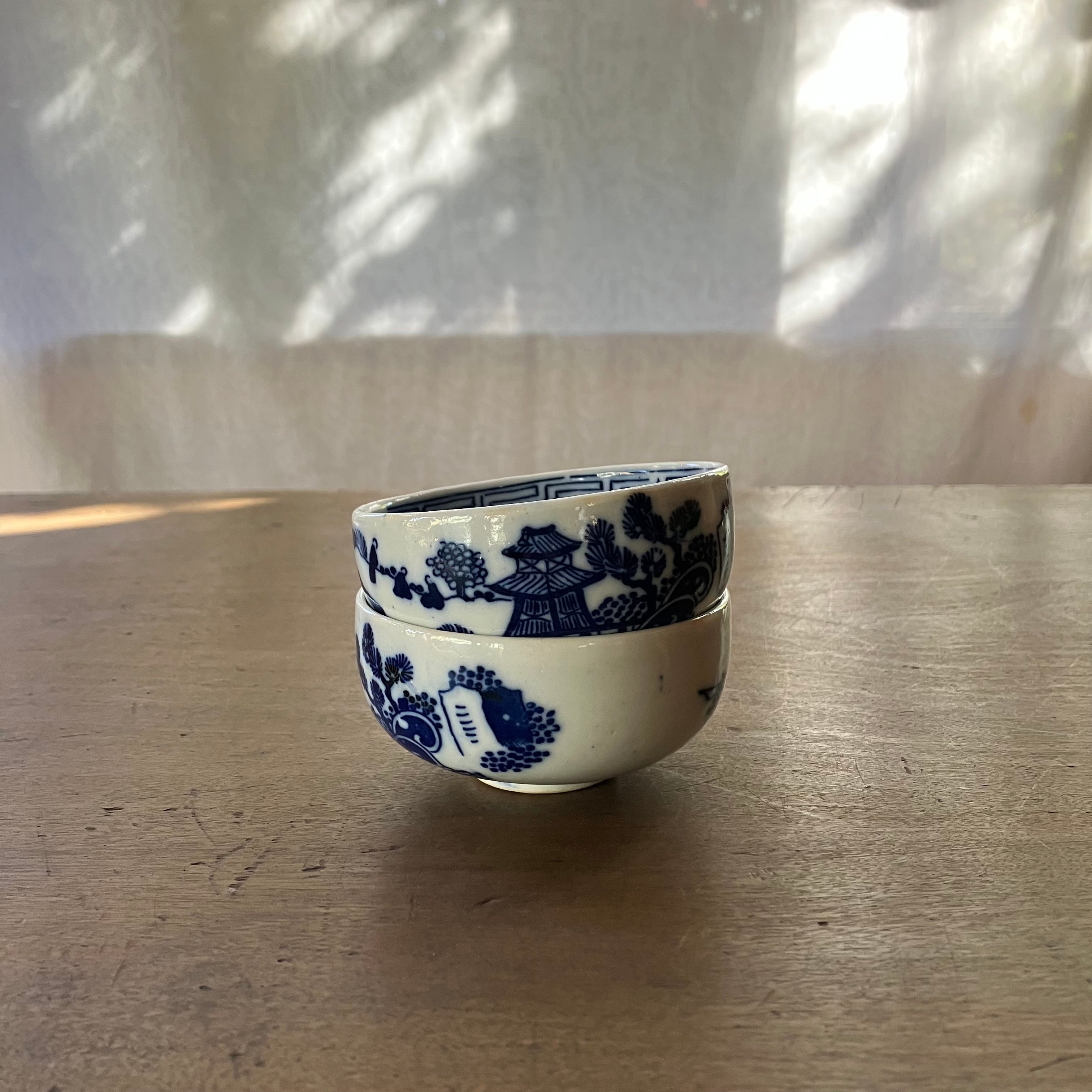 古伊万里湯呑2客 / 印判 明治初期