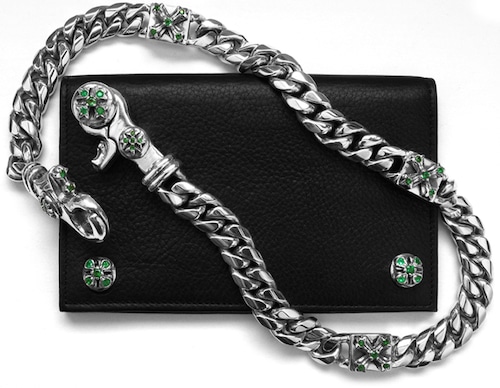 SofferAri Jewelry ソファーアリ日本代理店　O.G. Clips Collateral N.C. Wallet Chain with Emeralds　Axl Rose アクセルローズ　Guns N' Roses　ガンズ・アンド・ローゼズ