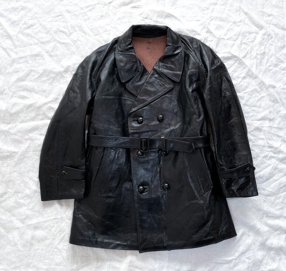 美品 50s 60s イタリア軍 イタリア警察 ポリスマン レザー カー 美品 50s 60s イタリア軍 イタリア警察 ポリスマン レザー カー