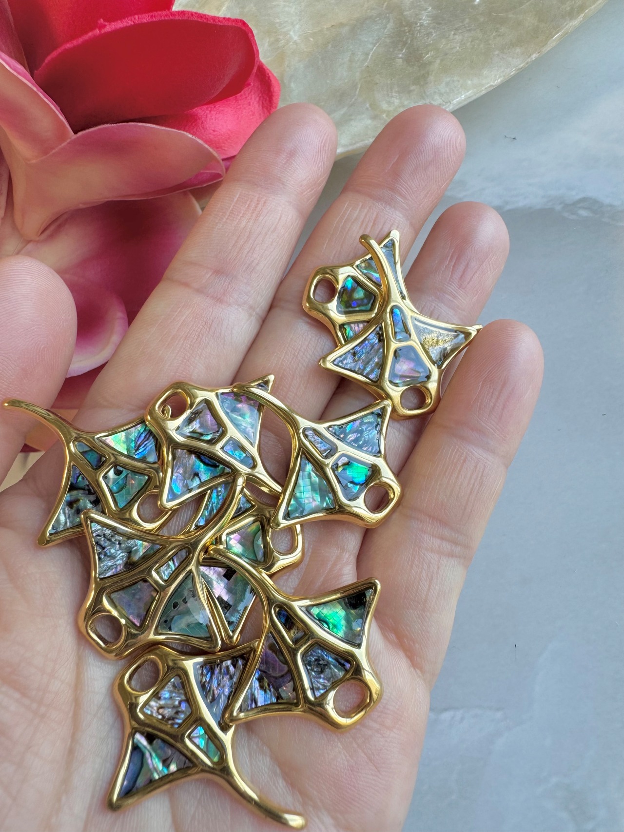 Hawaiian HAHALUA Paua Shell necklace(ハワイアンマンタパウアシェルネックレス)