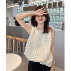 立体チェック柄ノースリーブ G12CNO0024