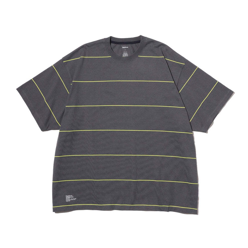 FreshService PIN BORDER S/S TEE (gray × yellow) フレッシュサービス