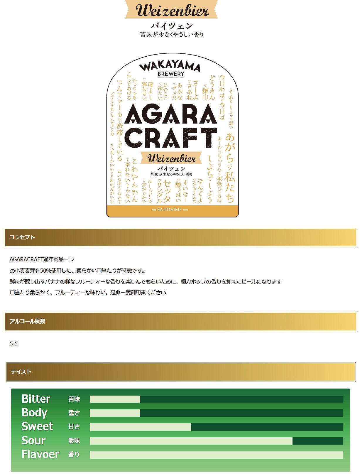 【基本12本セット】AGARA CRAFT　3種類×4本