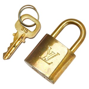 ルイ ヴィトン カデナ 南京錠 キー セット ゴールド メッキ レディース LOUIS VUITTON 【中古】