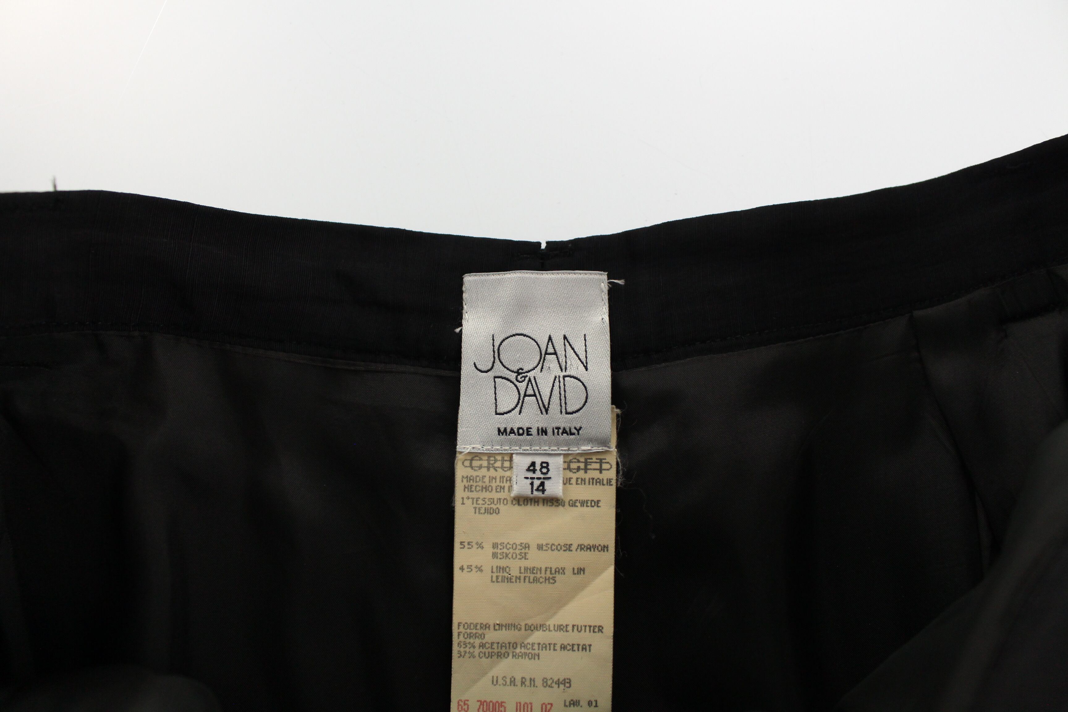 CUBA】1990s vintage black linen × viscose 2-tuck wide CUBA】1990s vintage black linen × viscose 2-tuck wide