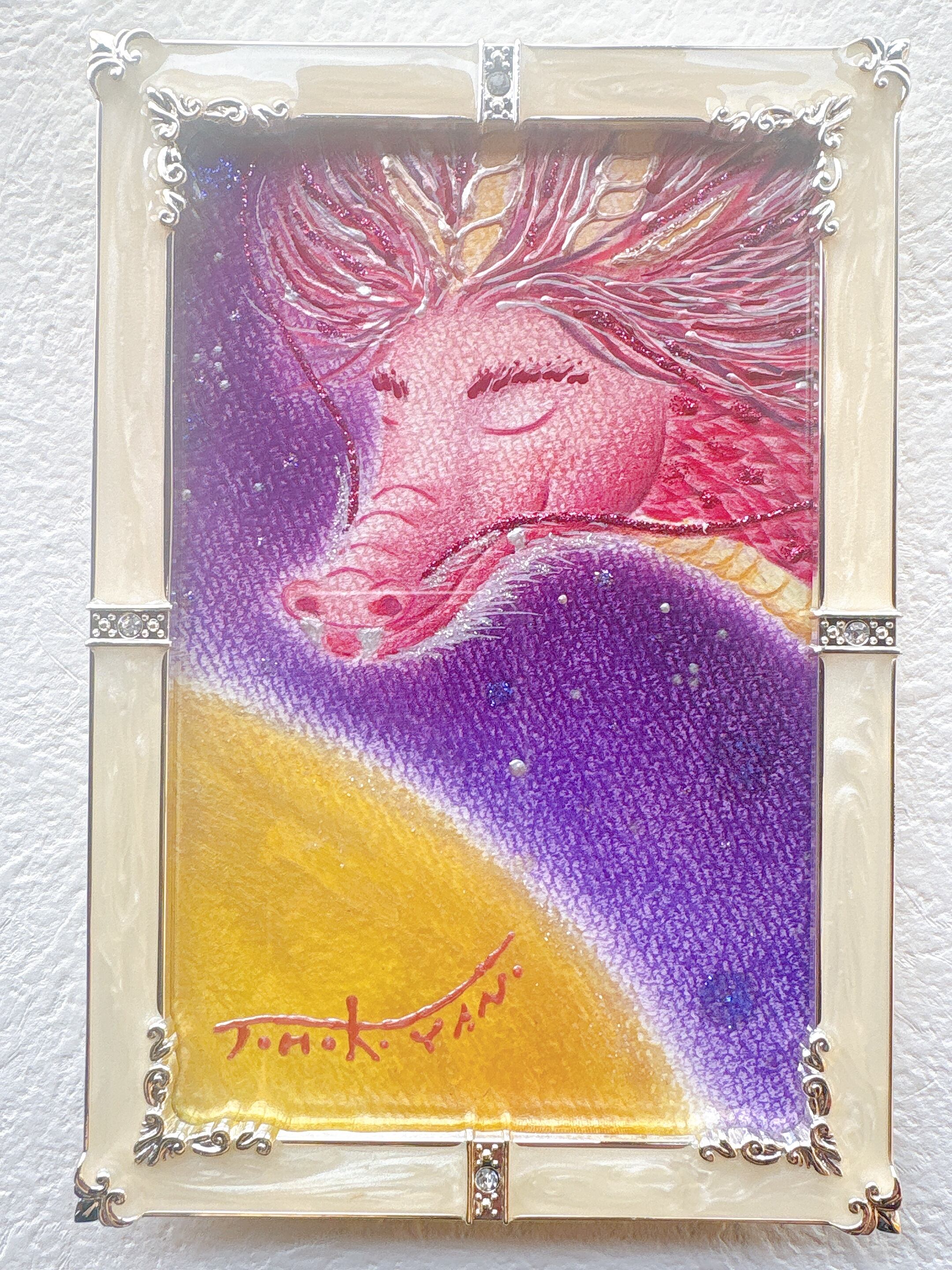 思龍＊一点物原画 龍 ホスピタルアート ヒーリングアート 可愛い龍