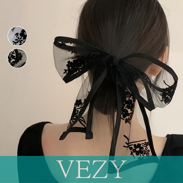 レースヘアバンド スカーフ リボン 韓国 ヘアアクセサリー ネックスカーフ バッグスカーフ 髪飾り髪留め 可愛い 柄スカーフ トレンド おしゃれ 万能アイテム 髪留め クリップ ヘアアクセ ベジー VEZY ItemNo.【18888671 】