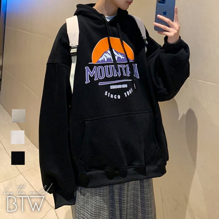 韓国メンズファッション メンズ パーカー 長袖 プリント ゆったり オーバーサイズ カジュアル ヒップホップ Bw1615 韓国メンズ服 流行プチプラ韓国メンズファッション新作通販 Buy The World