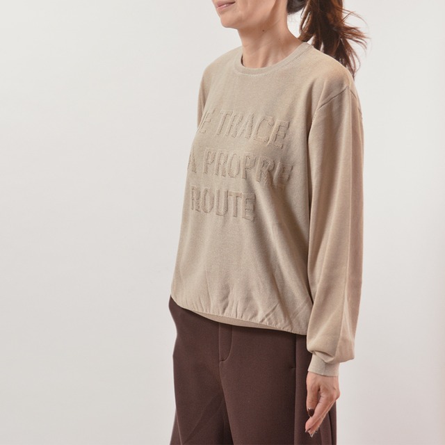 【２色】ROSIEE(ロージー)　フロントロゴニットプルオーバー　色：ピンク、ベージュ　商品番号：R851248