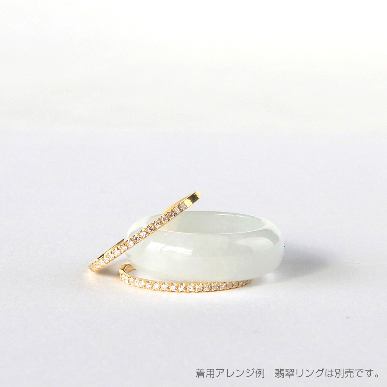 【16号】ダイヤモンドリング K18YG メレダイヤ ハーフエタニティーリング  jd_rg2026