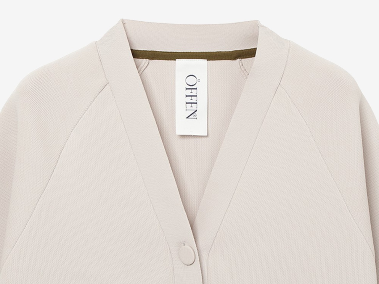 ecopet yarn V-NECK CARDIGAN / IVORY