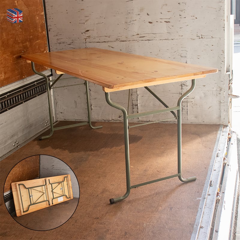 BRITISH DEADSTOCK FOLDING TABLE|英国製 ウッド×アイアン フォールディングテーブル