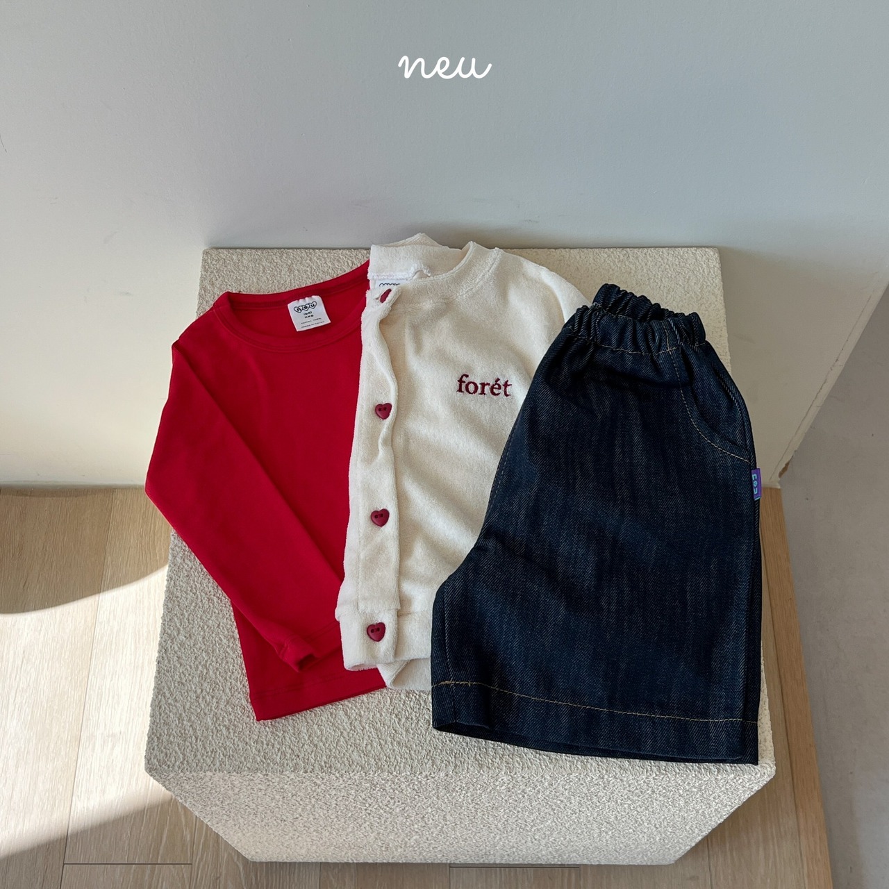 韓国子供服 / 26Autumn / 〖取寄〗neu / オータムバミューダパンツ / ユニセックス / キッズ服 *XXS~L*