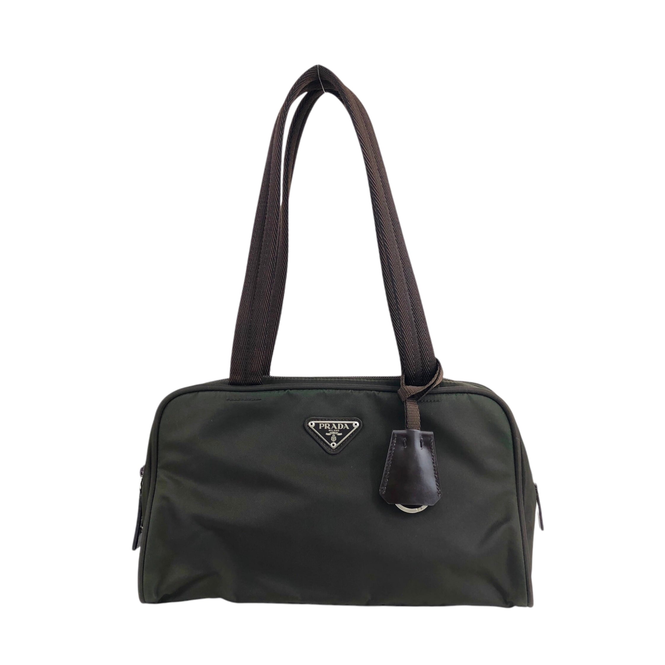 PRADA プラダ ショルダーバッグ カーキ トライアングルロゴ ナイロン