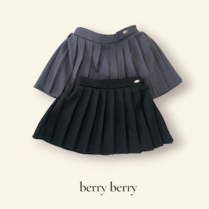 【2点送料無料】«予約»«ジュニアサイズあり»«berry berry» プリーツスカート 2colors