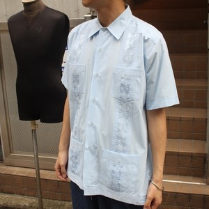 Short sleeve poly cotton cuba shirt