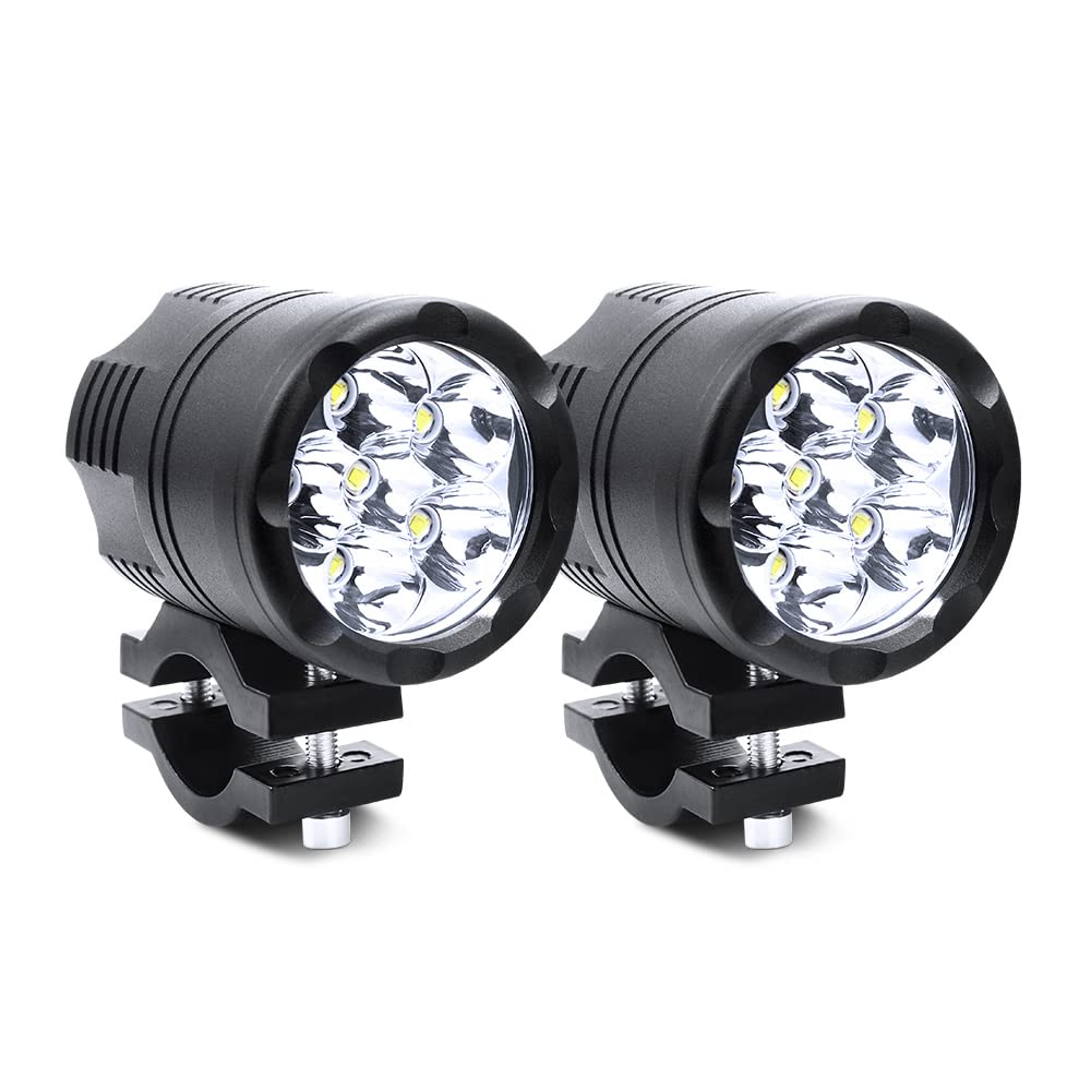 X-STYLE バイク ヘッドライト 補助灯 60W ledフォグランプ 白 作業灯 12V 24V 6連 スポットライト 高輝度・防水防塵・超長寿命・耐衝撃 ワークライト ホワイト 2個入り
