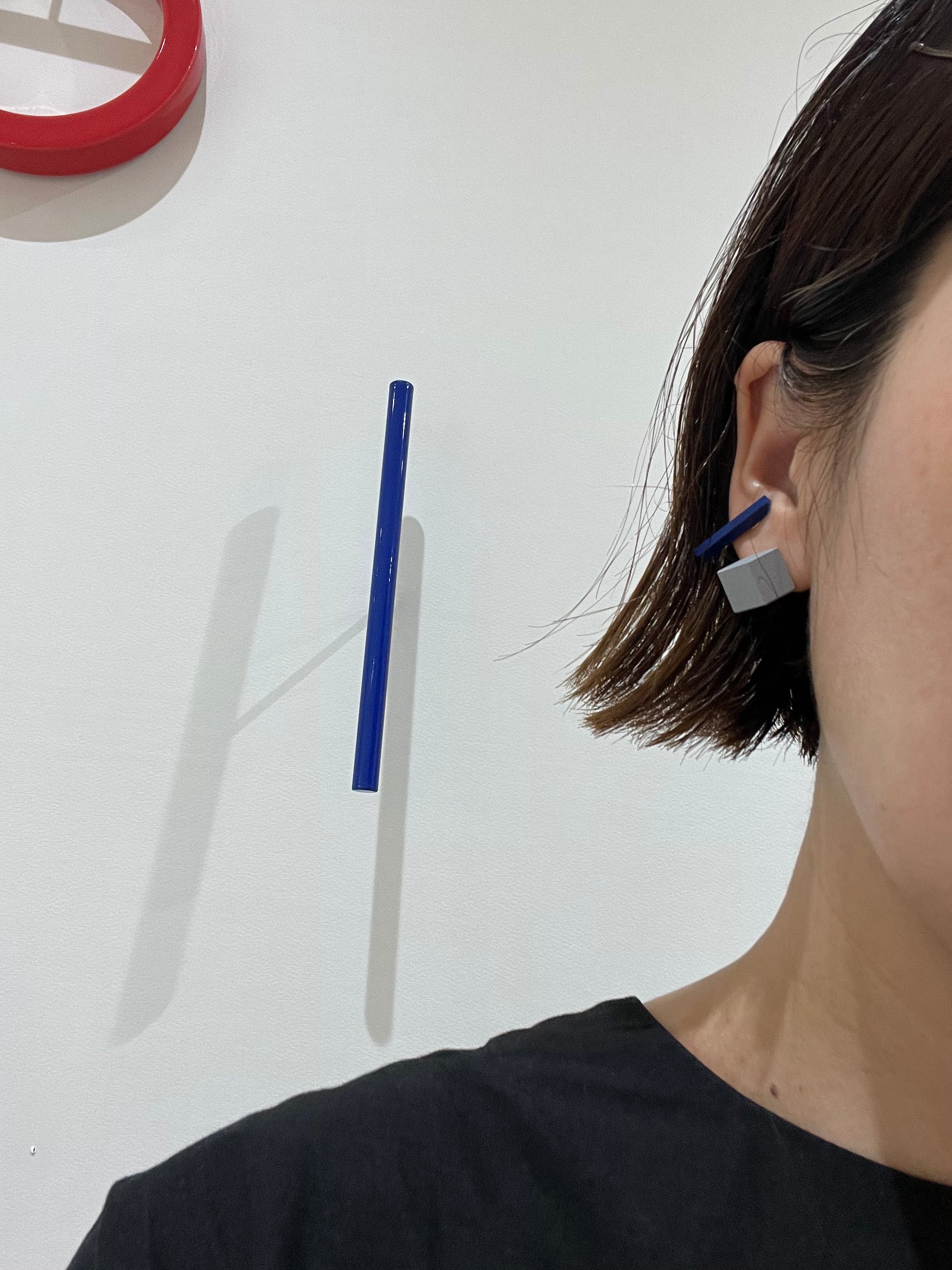 corchea / cube  earring【sapphire blue】