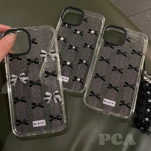 【241001】ストライプ リボン レースケース スマホ ケース カバー iphoneケース