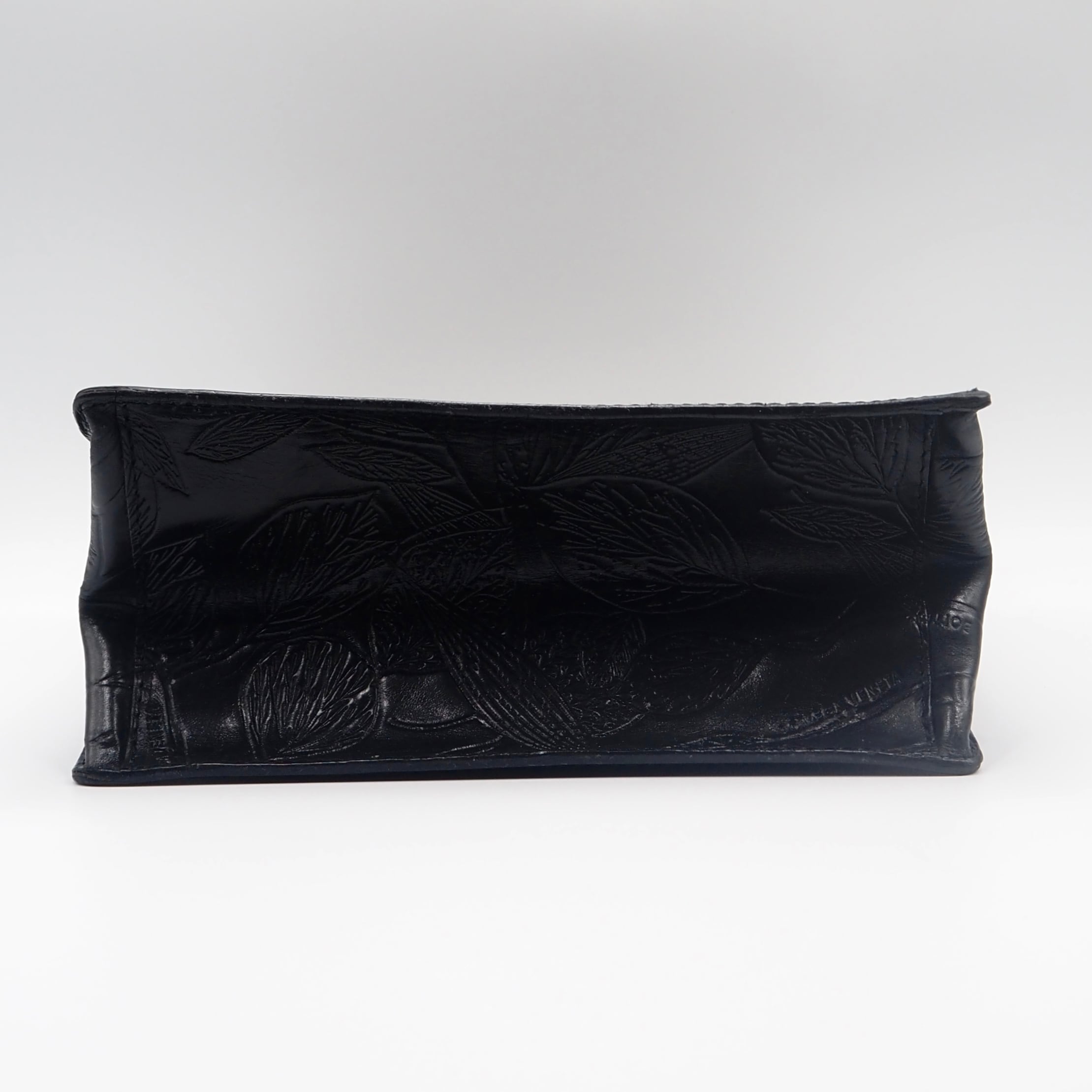 Bottega Venetaリーフ ハンドバッグ バッグ レザー ブラック ボッテガ