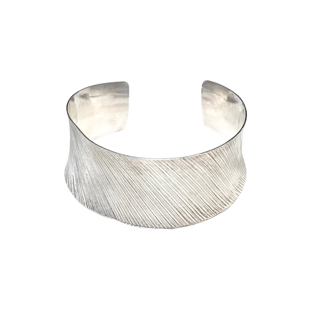 vintage silver engraved wide cuff bangle