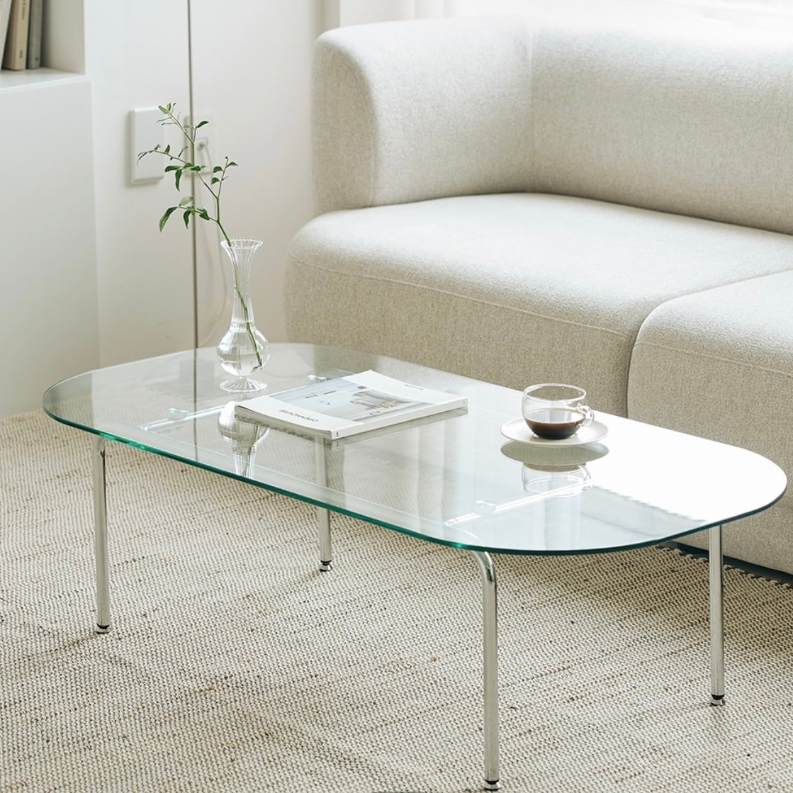simple glass table 1200 / シンプル ガラス テーブル ソファー 