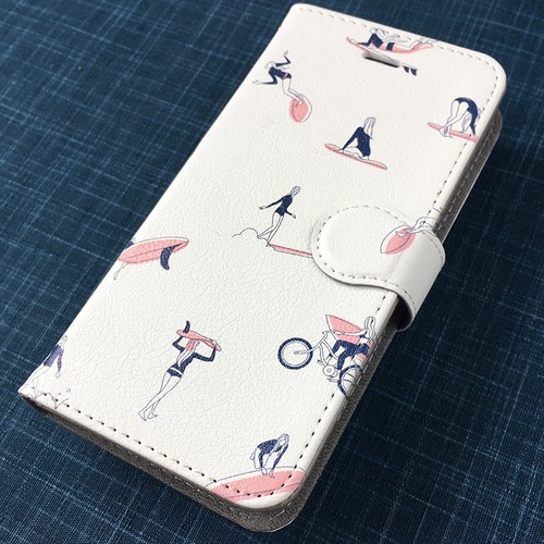 「Surfer Girl」手帳型スマホケース  ＜iPhone、Android対応＞