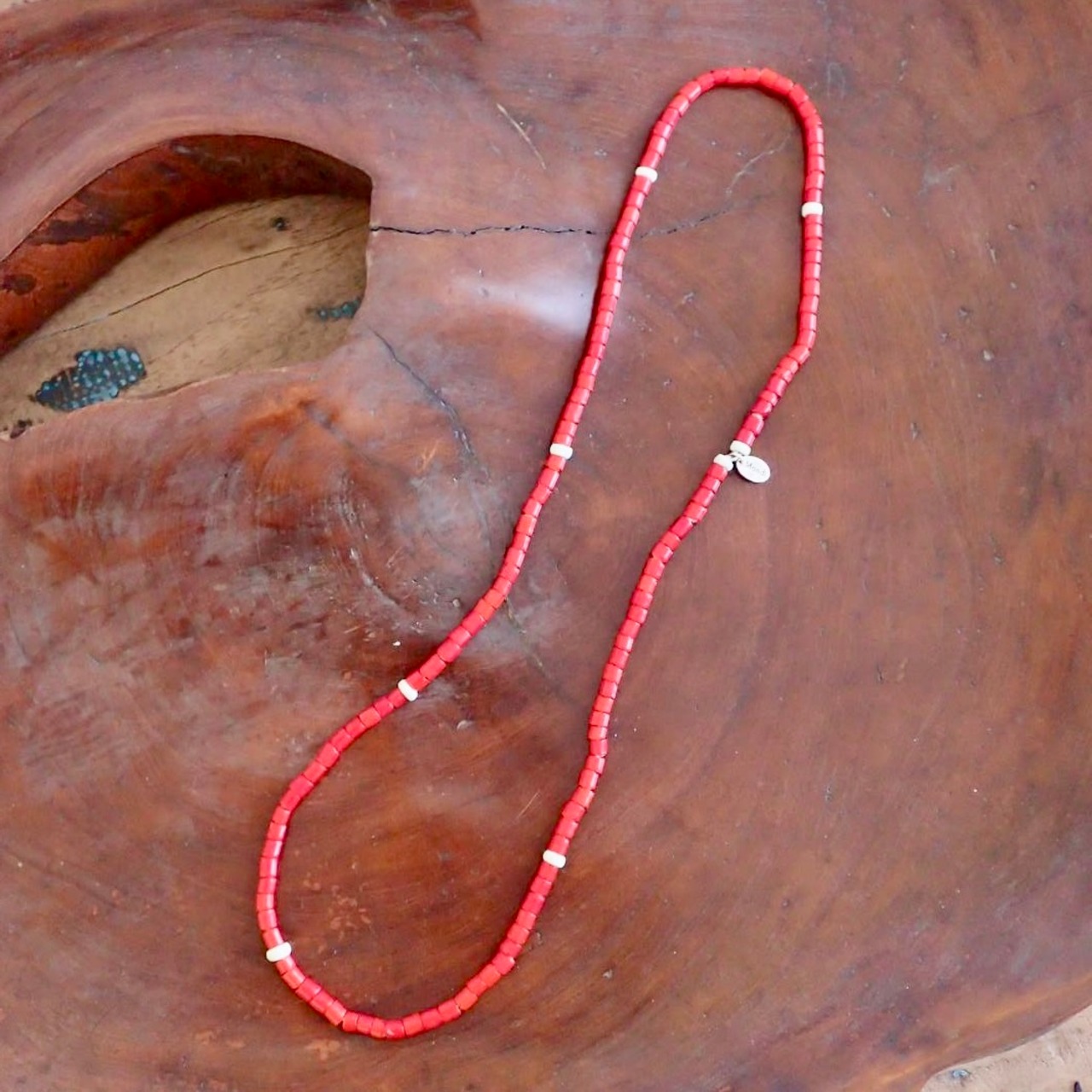 Mandi/マンディ W.Hearts Necklace(LG Beads/60cm)(Red)