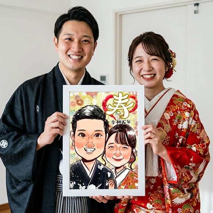 似顔絵 キラふわタッチ【 上月 】 | 似顔絵 プレゼント・アート | 還暦