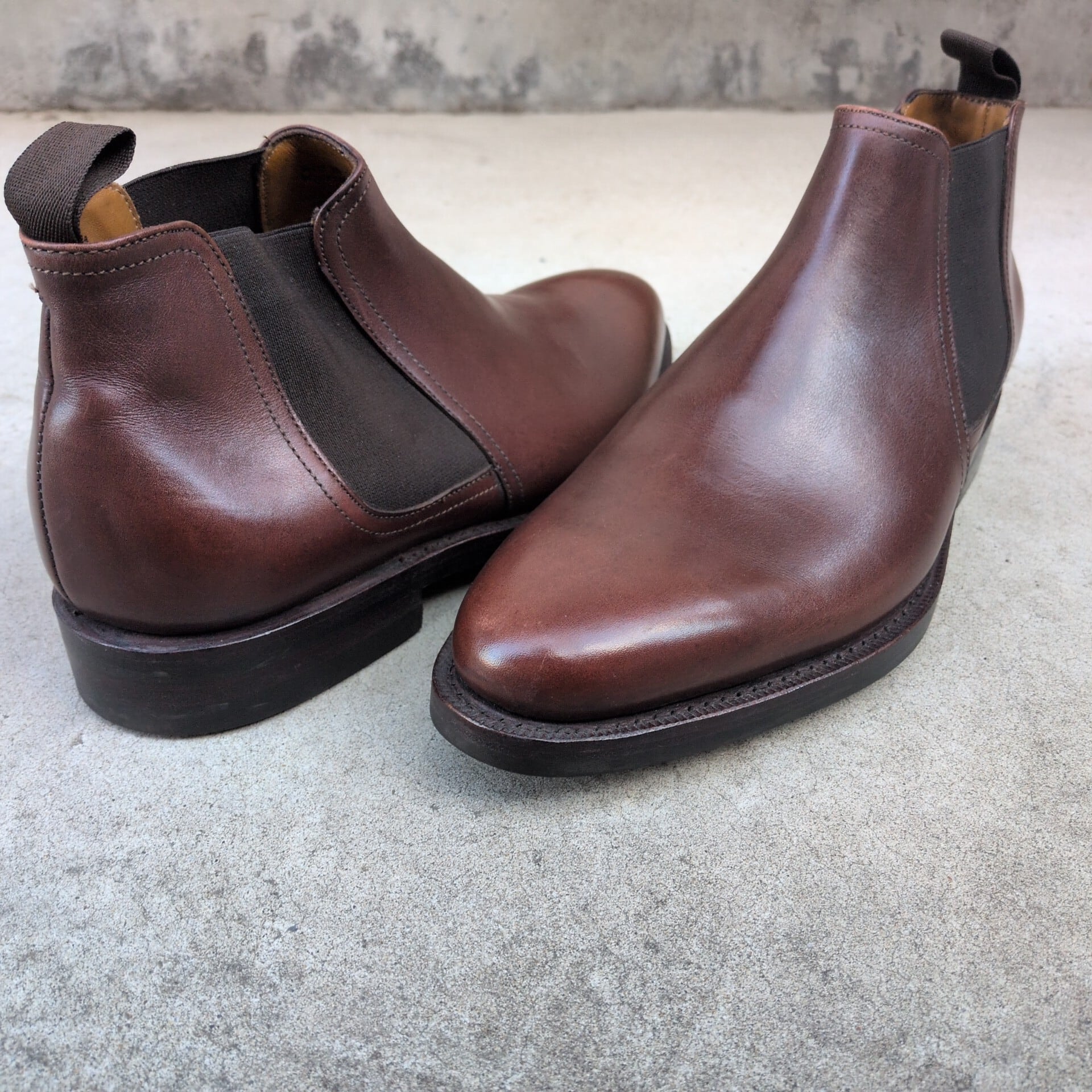 バーニーズニューヨーク ブラウンレザーブーツ BARNEYS NEWYORK 