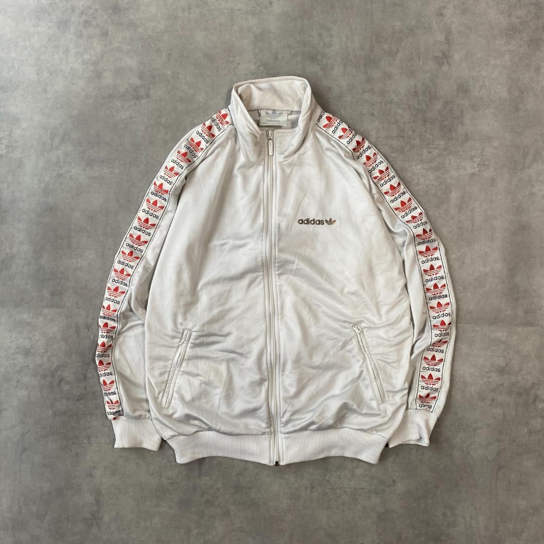 adidas アディダス トラックジャケット 袖刺繍 白 90s M 11226 | fuufu 