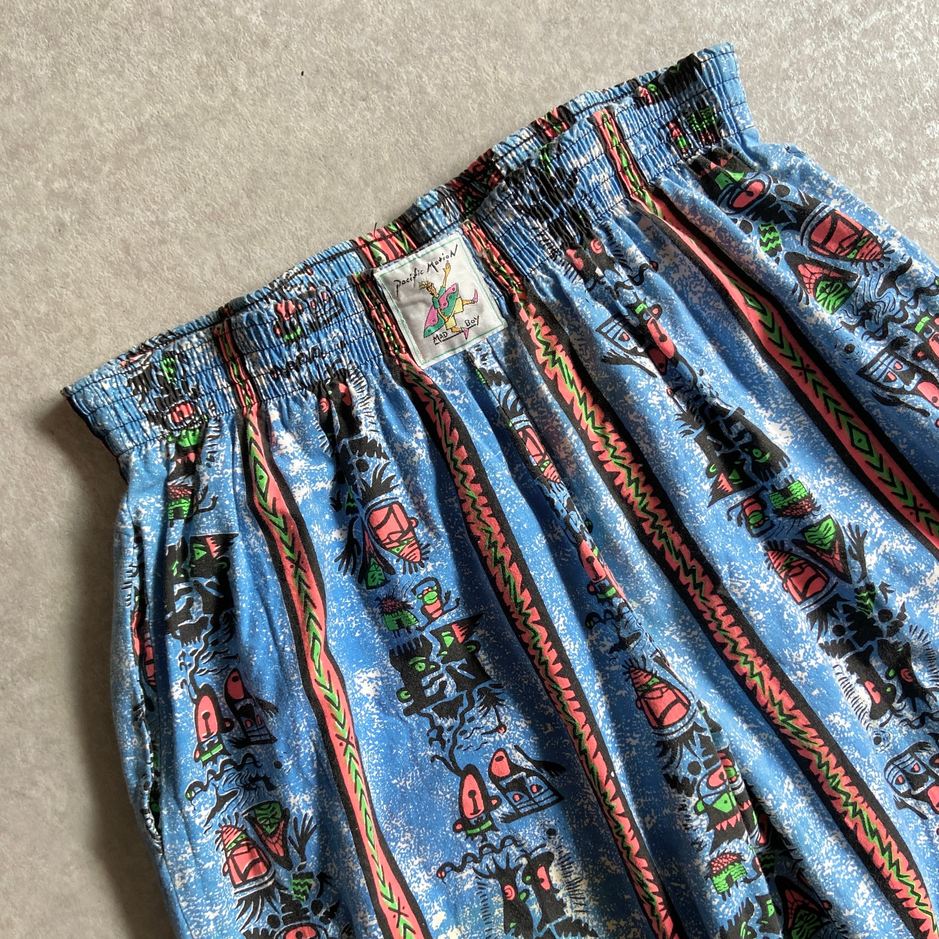1980s Pacific Motion MAD BOY Tribal Pants W28~38 Made in USA G889