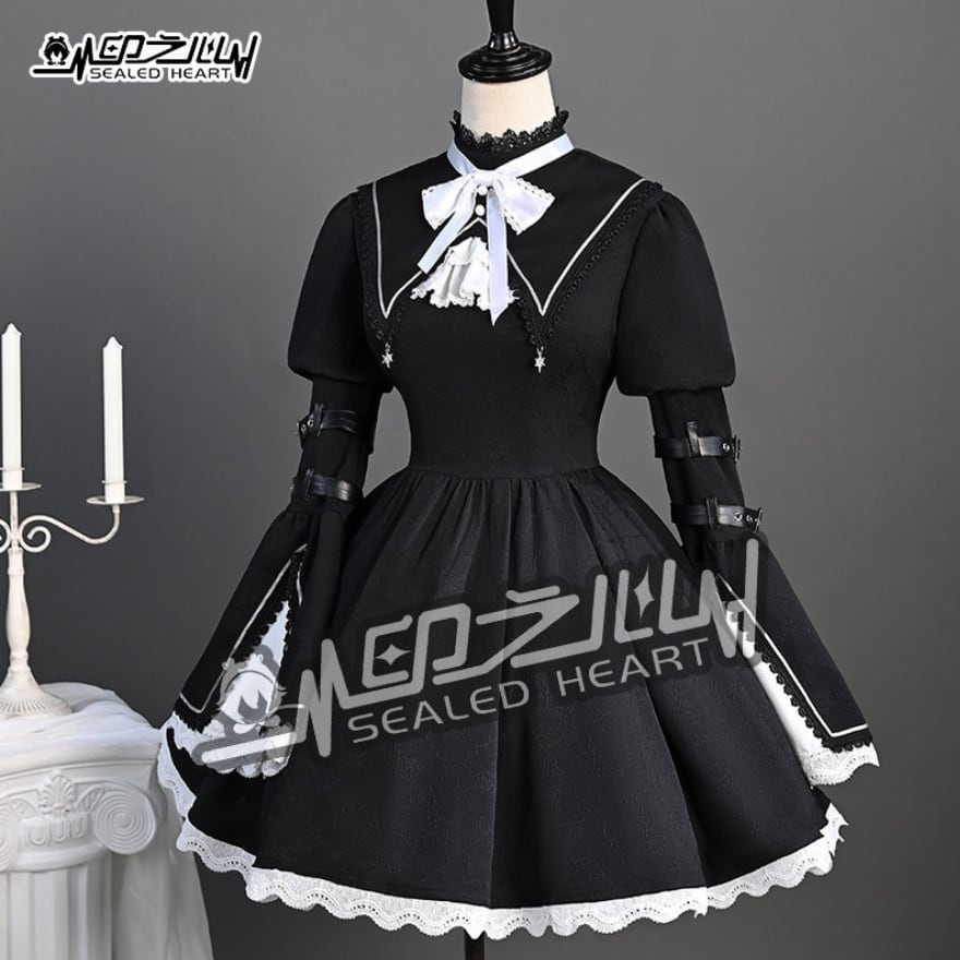 ゴシックロリィタ セットアップ ハードベルト×漆黒プリンセス スタイル