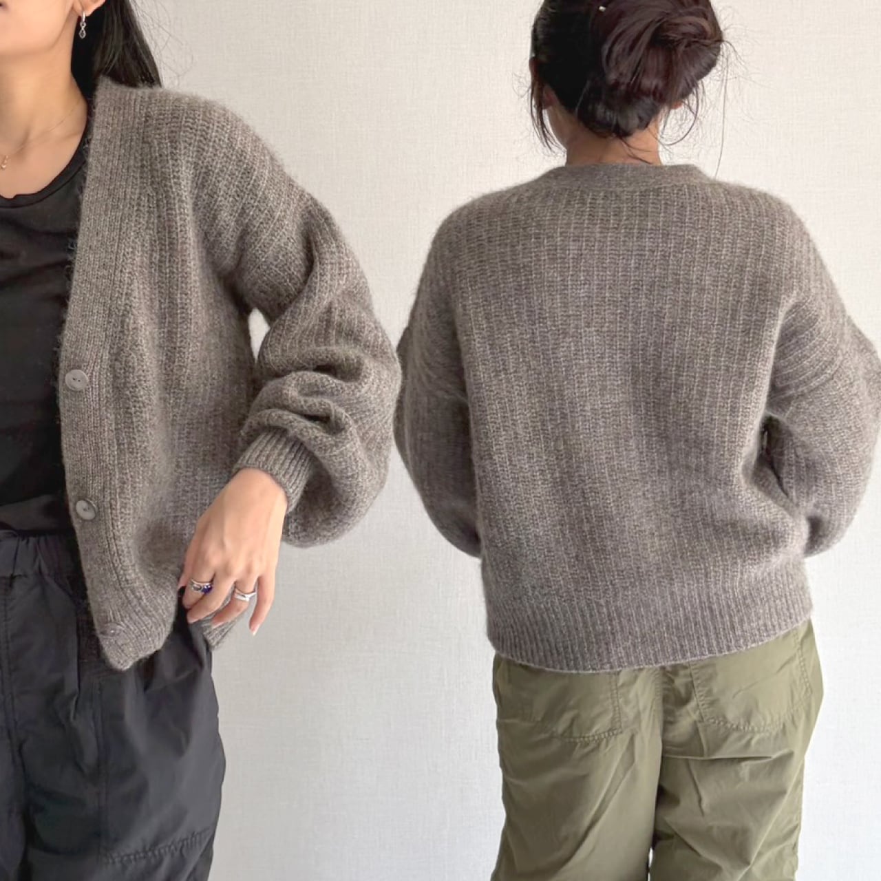 ヤクのバルーン袖カーディガン | 空飛ぶ羊 BASE webshop｜モンゴルの